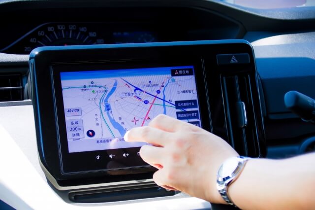 カーナビのタッチパネル